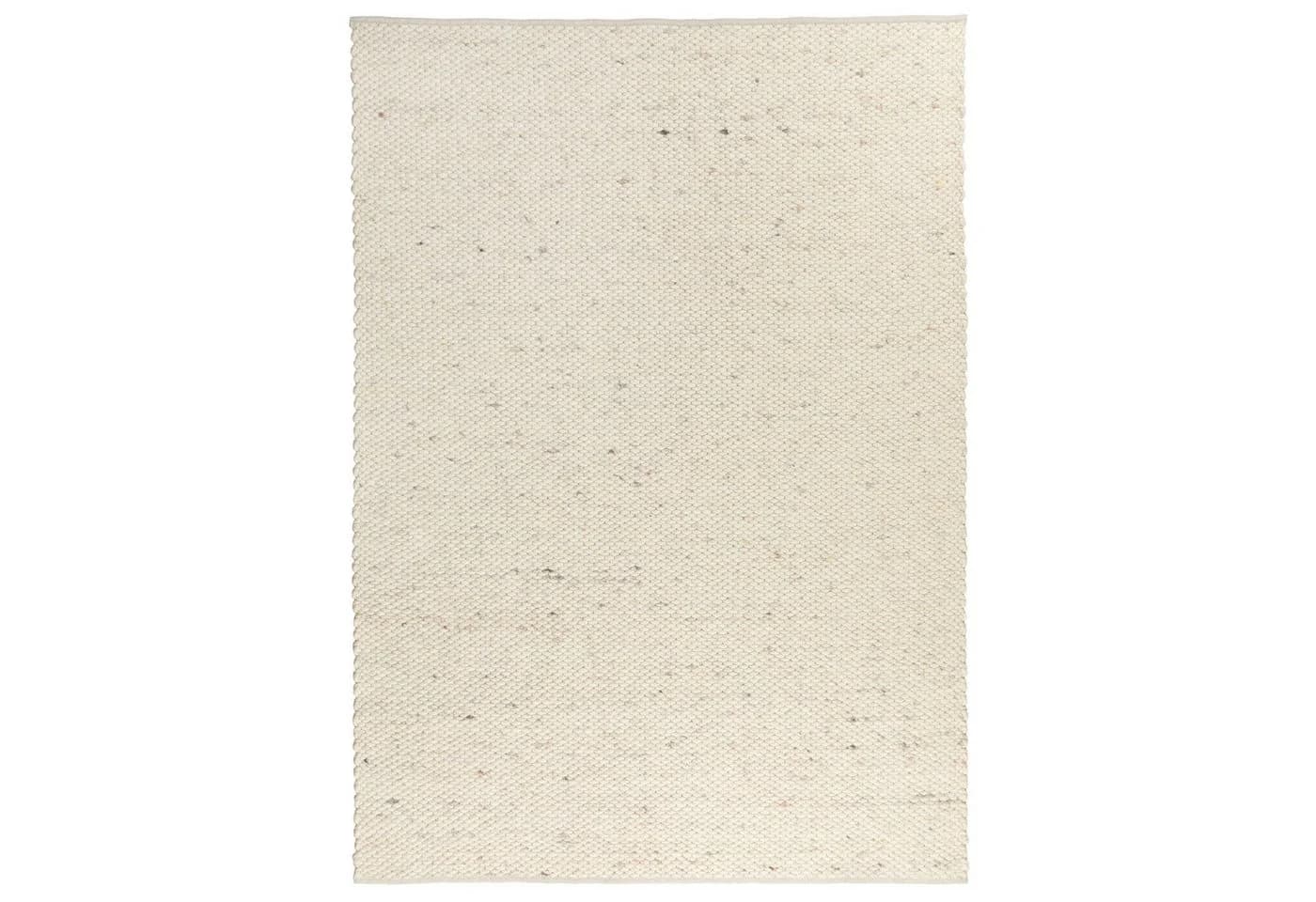 Steffensmeier Wollteppich Nellenberg Creme Handwebteppich Fusselstopp