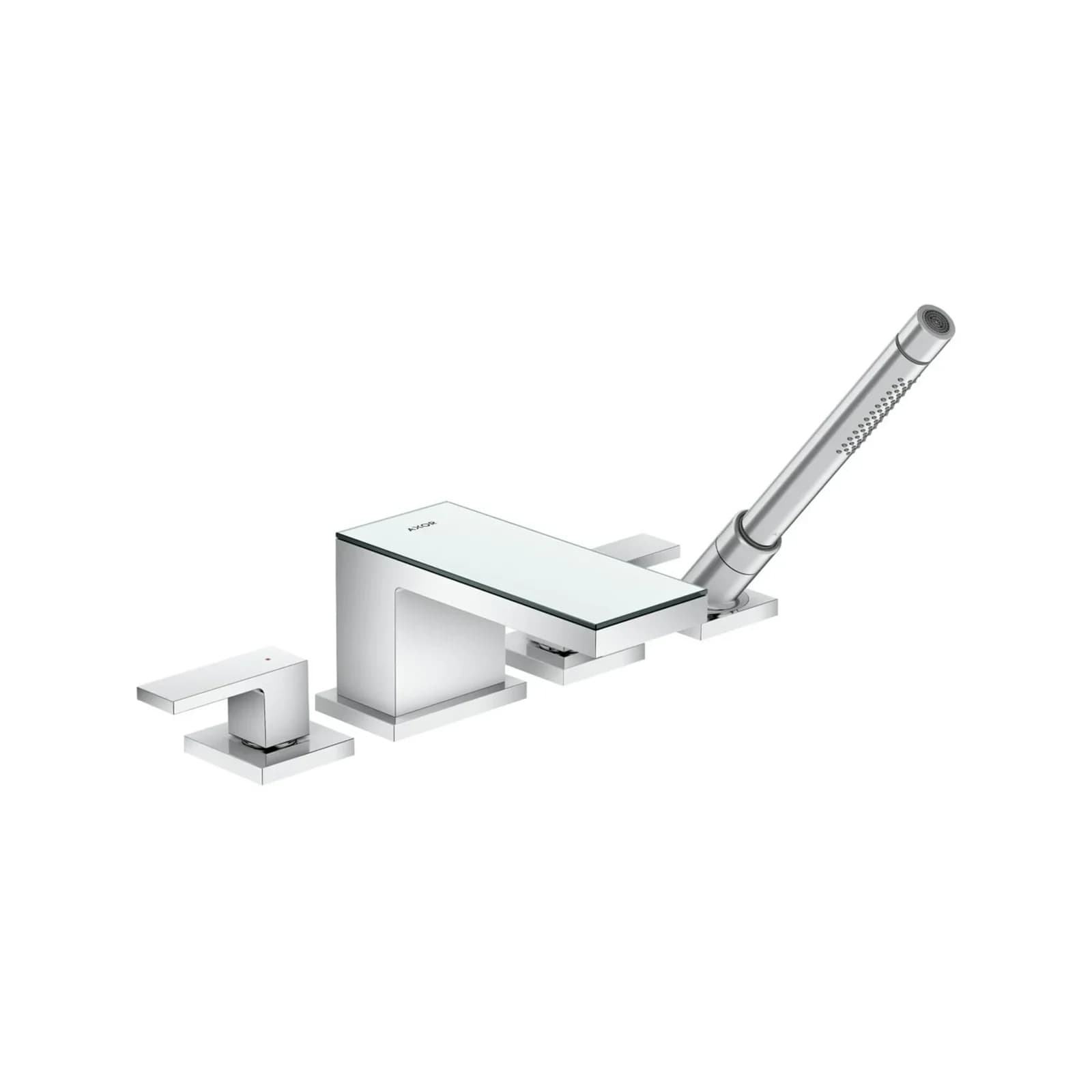Hansgrohe Axor MyEdition 4-Loch-Wannenrandarmatur 150 mm Chrom/Spiegelglas