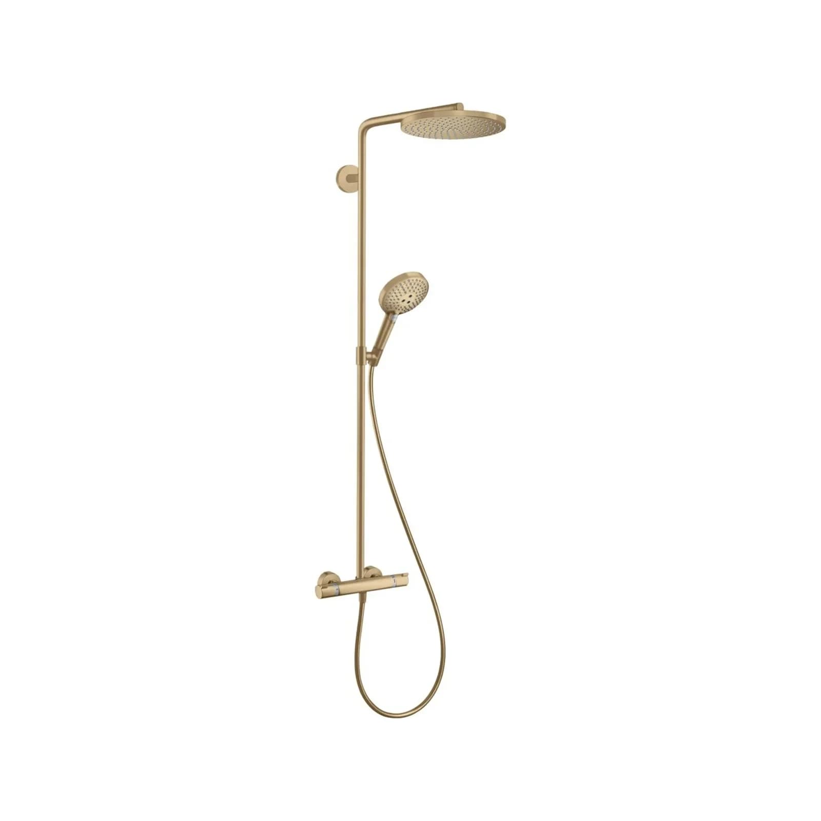 hansgrohe Showerpipe 27633140 1jet, mit Thermostat, gebürstete Bronze