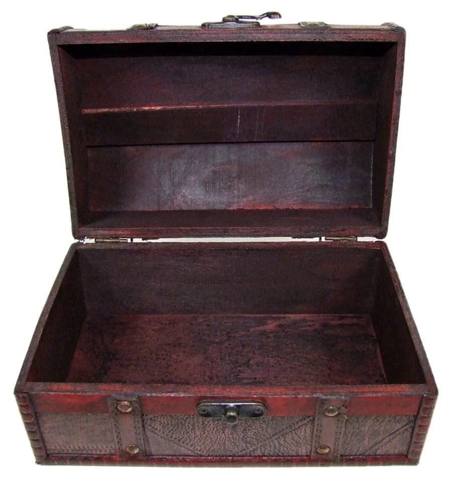 Das Kostümland Piratentruhe Geschenkbox Schatzkiste Holz Braun