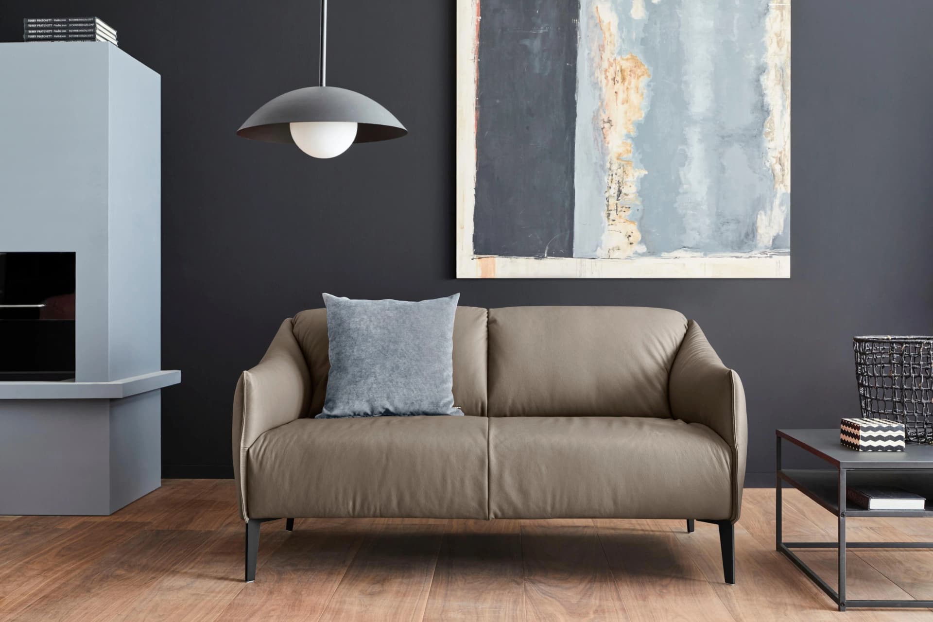 W.SCHILLIG 2-Sitzer Ledersofa Sally Braun Longlife Xtra-Leder