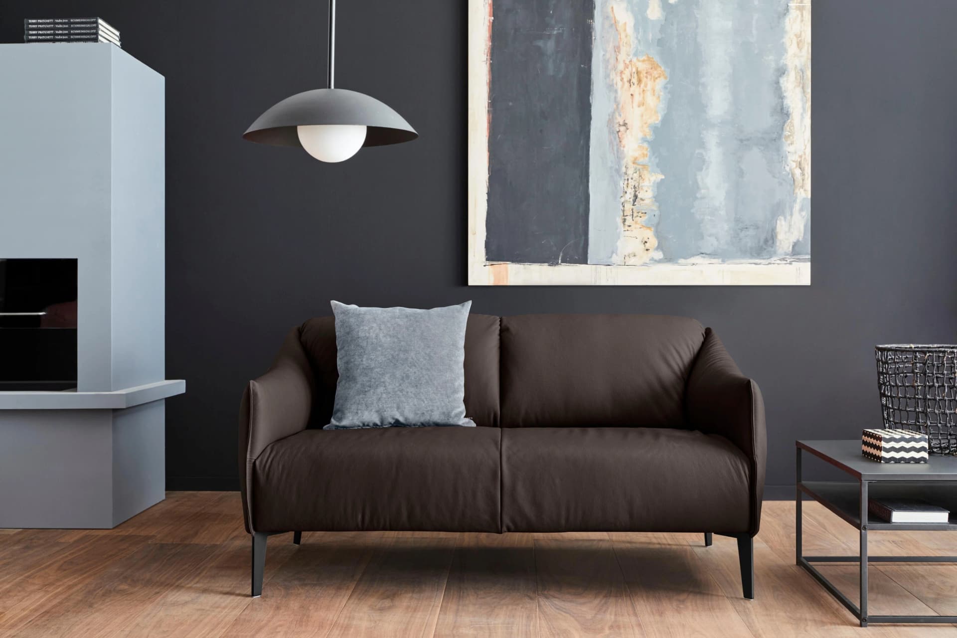 W.SCHILLIG 2-Sitzer Ledersofa Sally Braun
