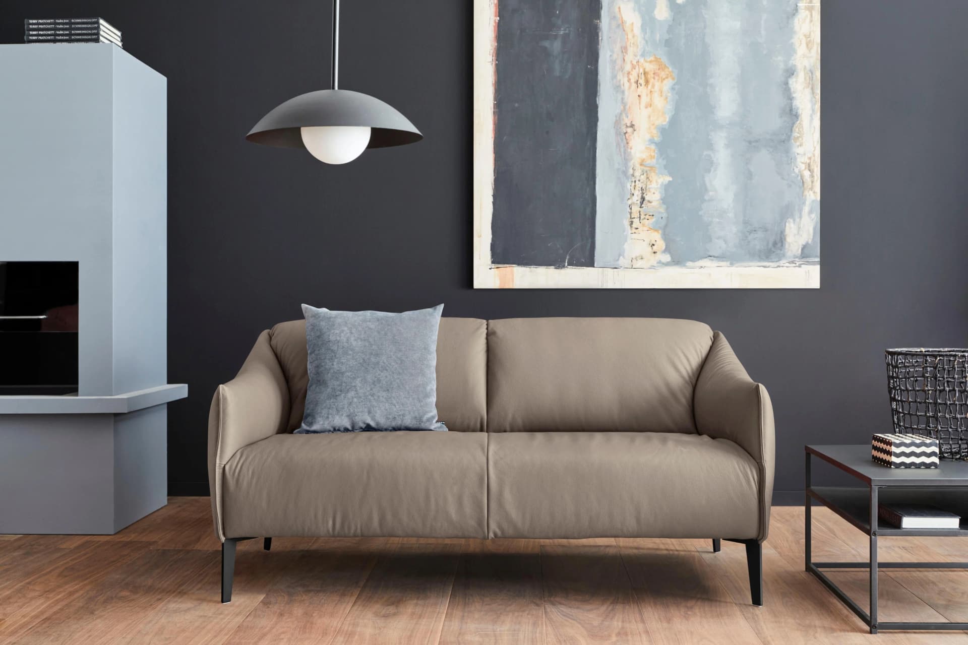 W.SCHILLIG 2,5-Sitzer Ledersofa Sally Braun