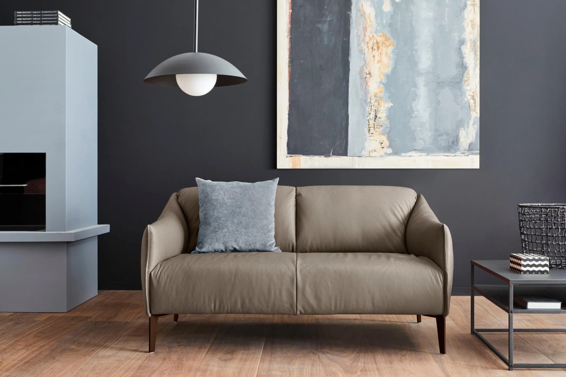 W.SCHILLIG 2-Sitzer Ledersofa Sally Braun