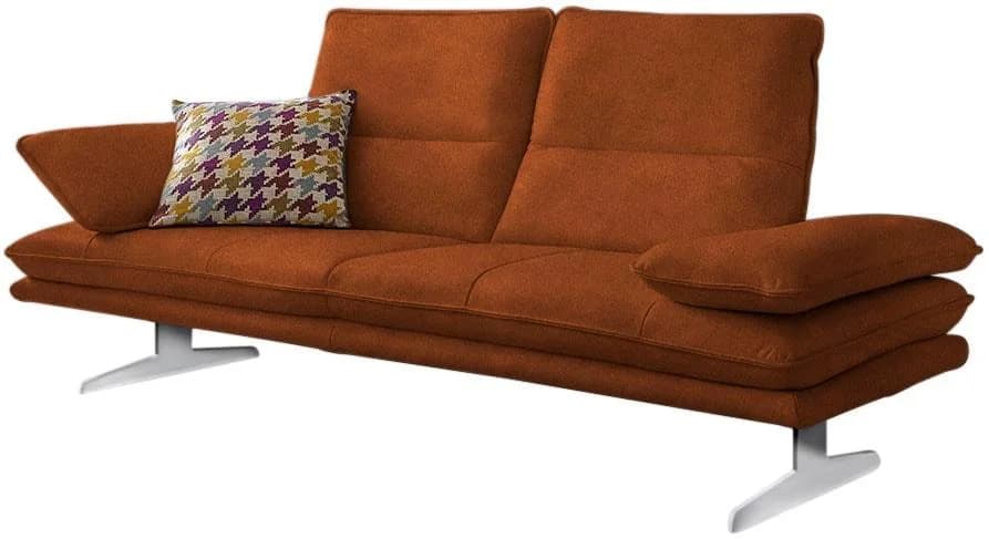 W.SCHILLIG Broadway 2-Sitzer Sofa Cognac Leder mit Verstellfunktion