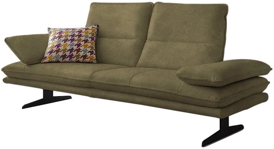 W.SCHILLIG Broadway 2-Sitzer Sofa Grün Longlife Leder