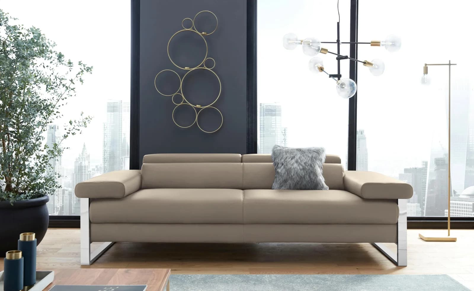 W.SCHILLIG finn 2-Sitzer Sofa mit motorischer Sitztiefenverstellung