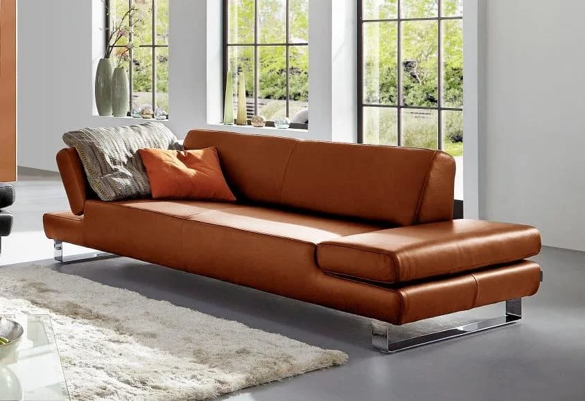W.SCHILLIG taboo Designsofa 3-Sitzer Cognac Leder