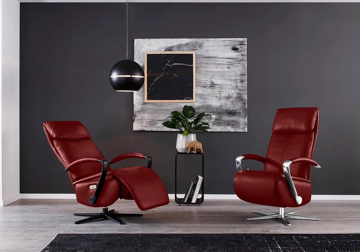 W.SCHILLIG Relaxsessel rumbaa Ruby Rot mit Doppelmotor
