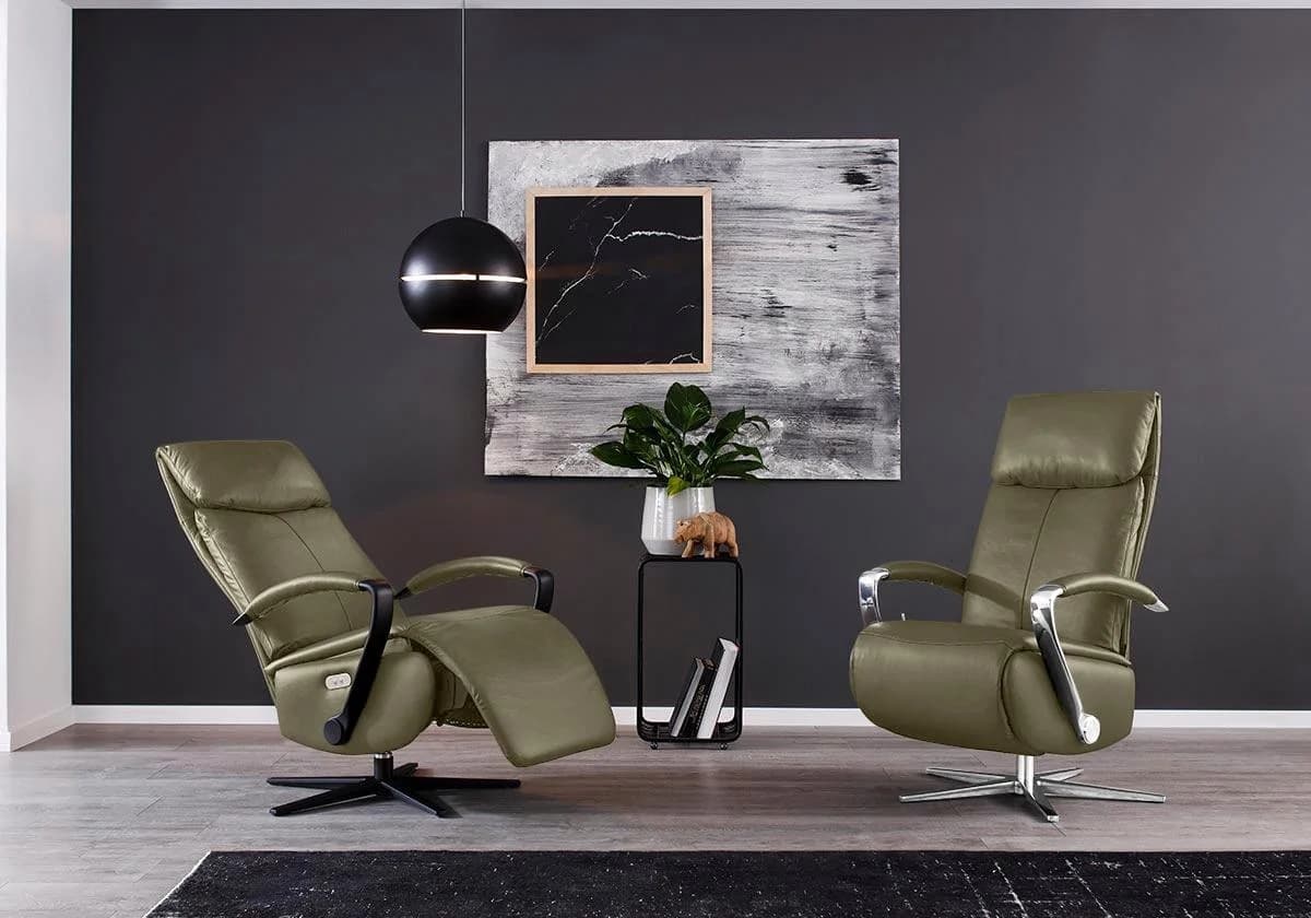 W.SCHILLIG Relaxsessel rumbaa Leder Camouflage mit Gasdruckfeder
