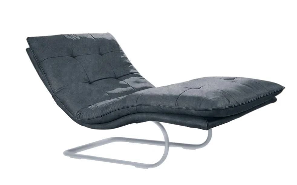 W.SCHILLIG Relaxliege daily dreams Blau Leder Motor