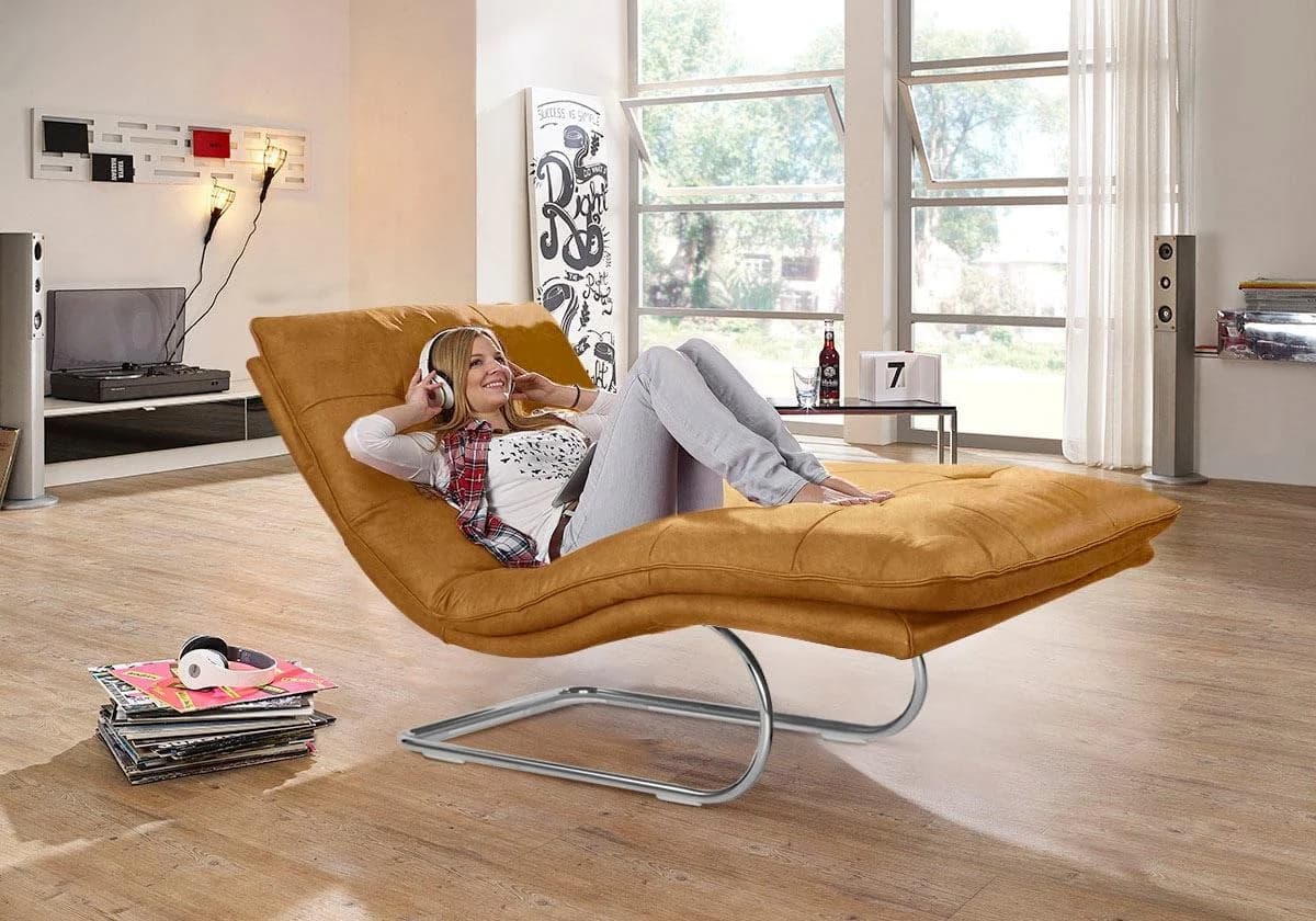 W.SCHILLIG Relaxliege daily dreams Gelb mit Motor
