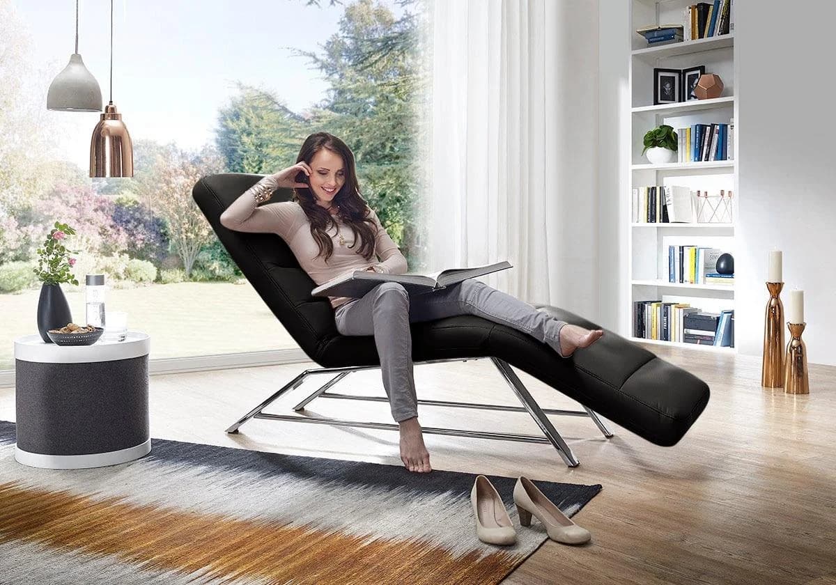 W.SCHILLIG Relaxliege "daily dreams" Schwarz mit Doppelmotor