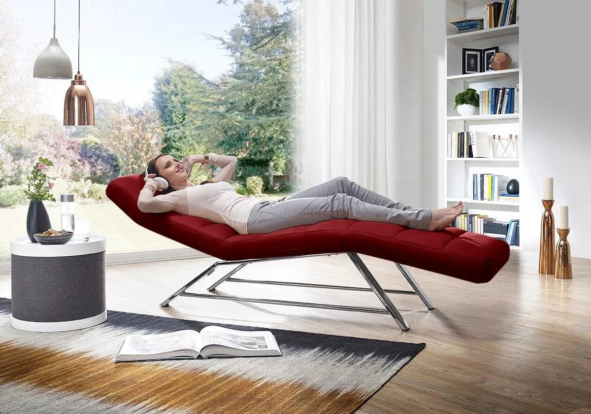W.SCHILLIG Relaxliege daily dreams Ruby Rot mit Doppelmotor