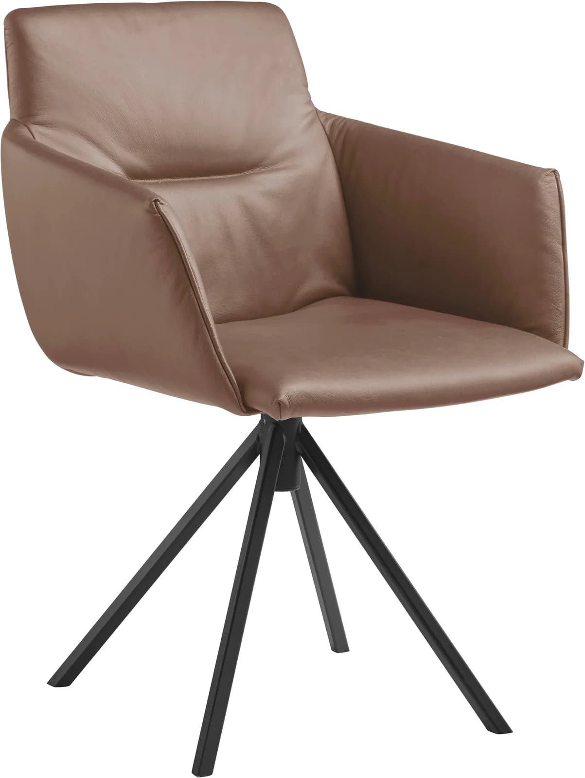 Polsterstuhl MUSTERRING JustB SP500 Grau Fango Leder Armlehne
