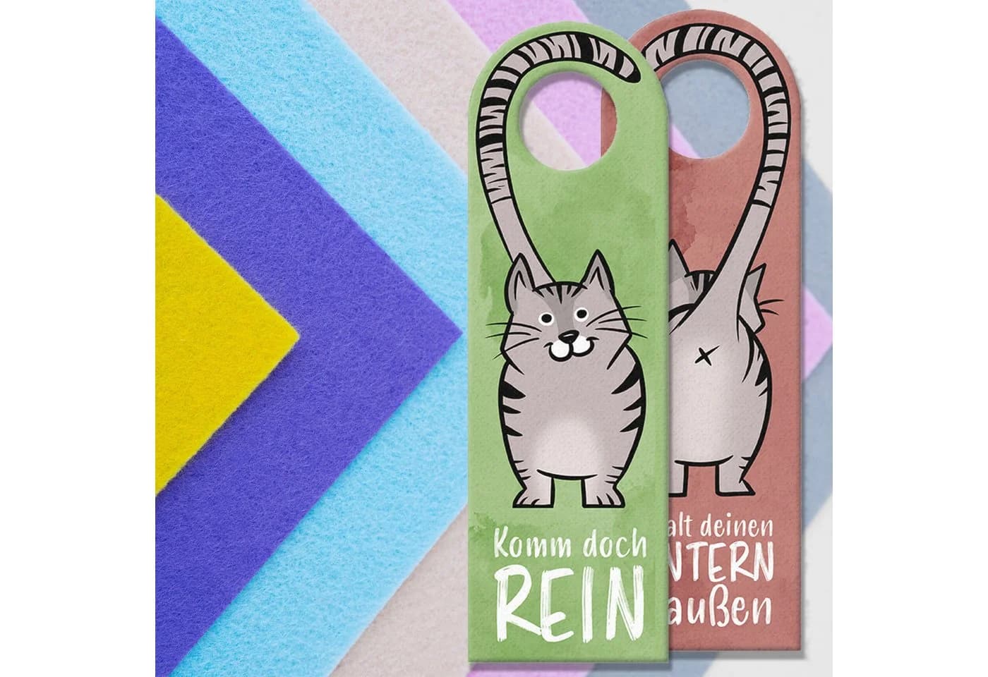 speecheese Türhänger Katze Komm Rein Hintern Draußen Deko