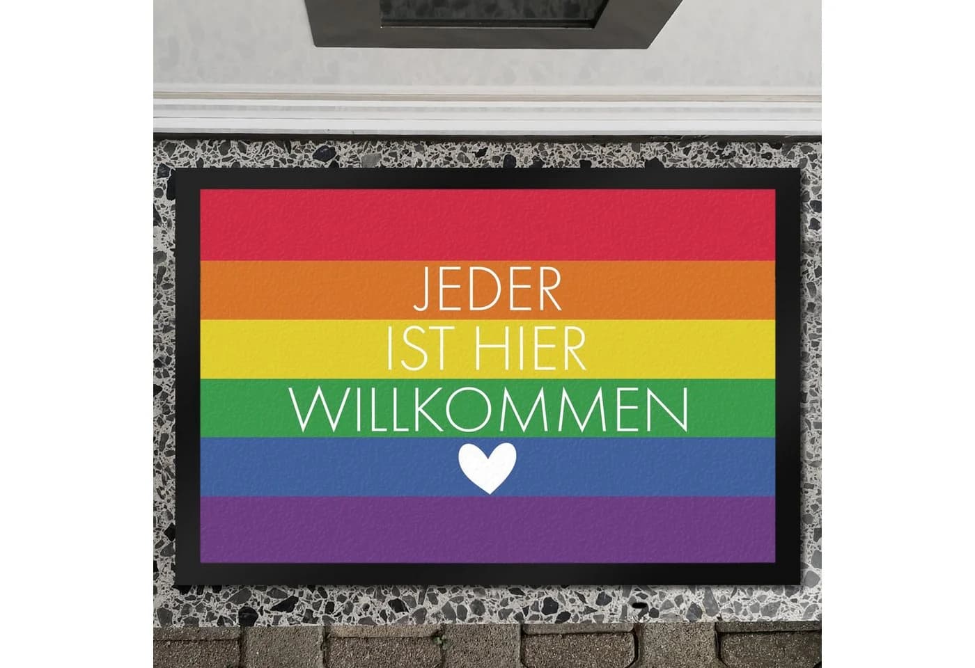 speecheese Fußmatte Regenbogenflagge XXL 50x75 cm