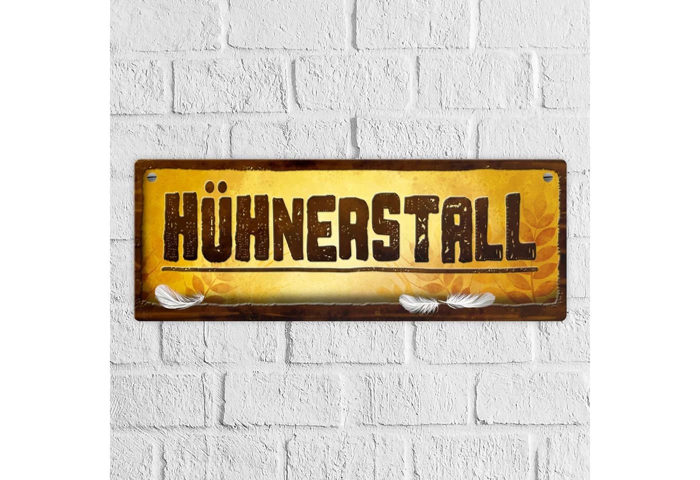 speecheese Metallschild Hühnerstall XL mit Hühner Motiv