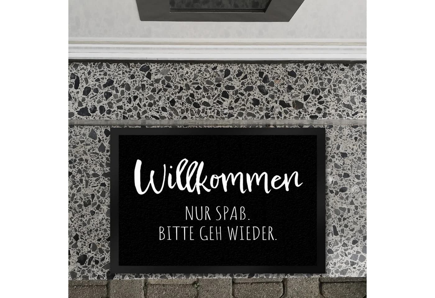 speecheese Fußmatte XL 40x60 cm Willkommen Nur Spaß. Bitte geh wieder.