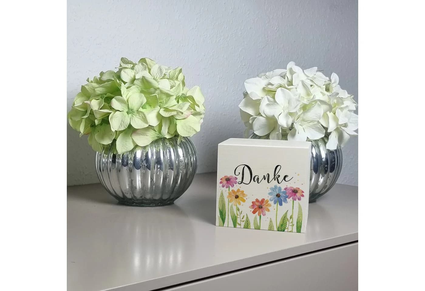 speecheese Spardose Blumen aus Holz mit Spruch Danke Bunt