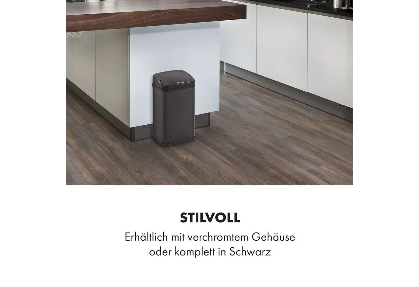 Klarstein Mülleimer Cleansmann Edelstahl mit automatischem Deckel