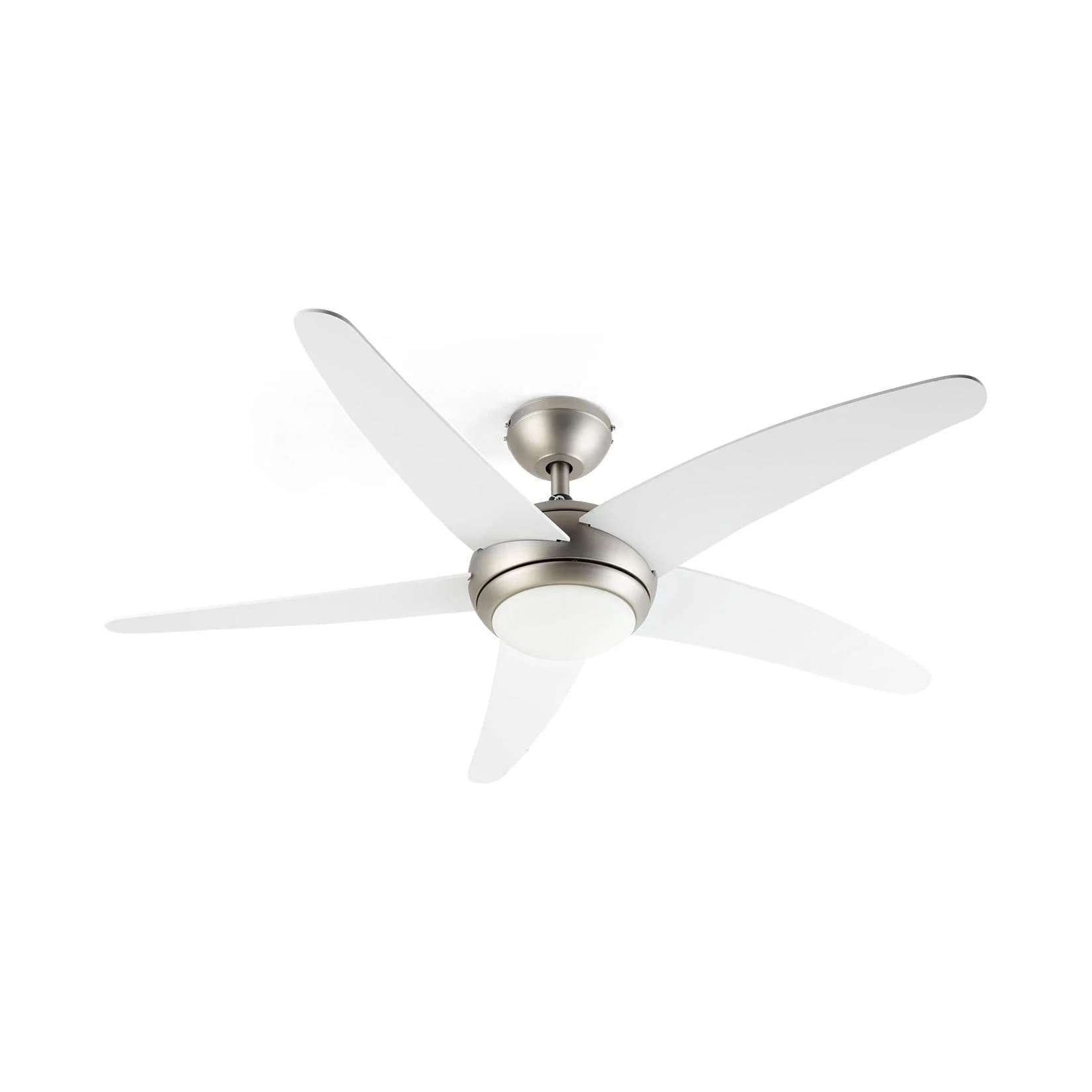 Klarstein Bolero 2-in-1 Deckenventilator 134cm Weiss mit Fernbedienung