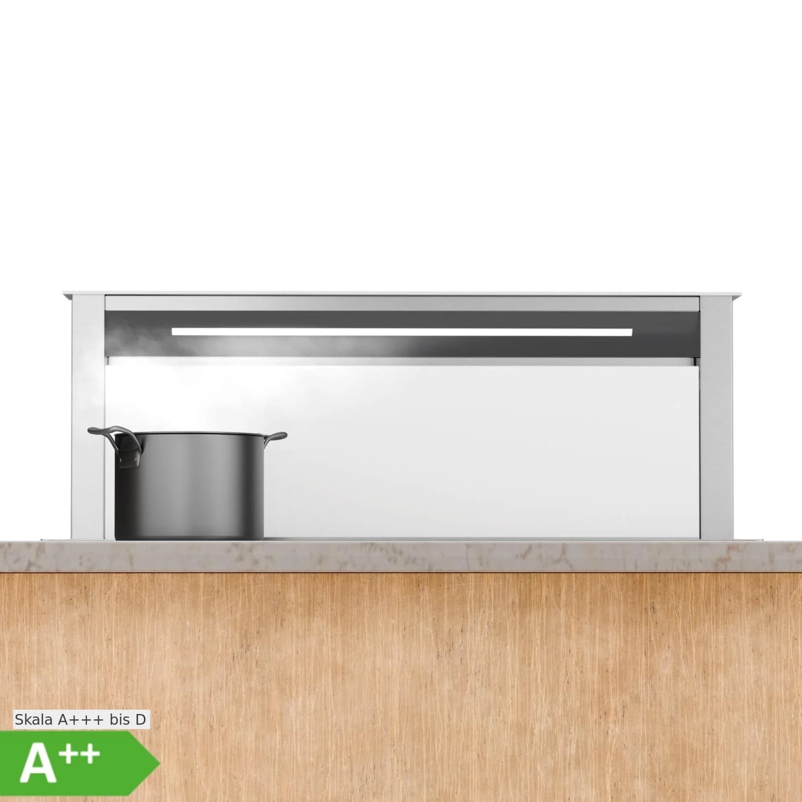 Klarstein Royal Flush Eco Dunstabzugshaube Versenkbar 713,8 m³/h Boost Touch-Bedienung EEK A++