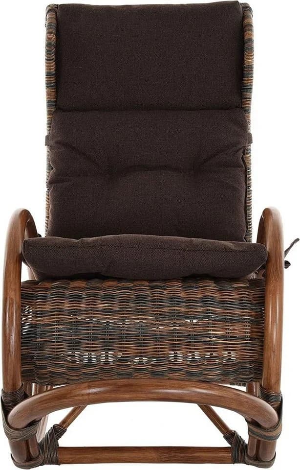 Krines Home Schaukelstuhl Luxor Natur Rattan Schaukelsessel