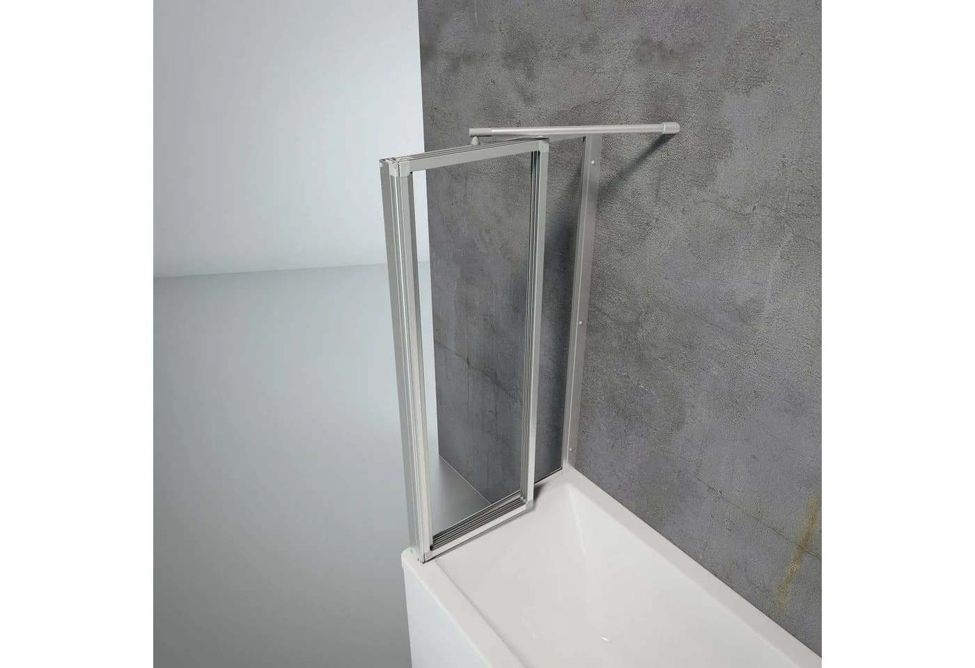 Schulte Badewannenfaltwand Smart Sicherheitsglas Alu-Natur