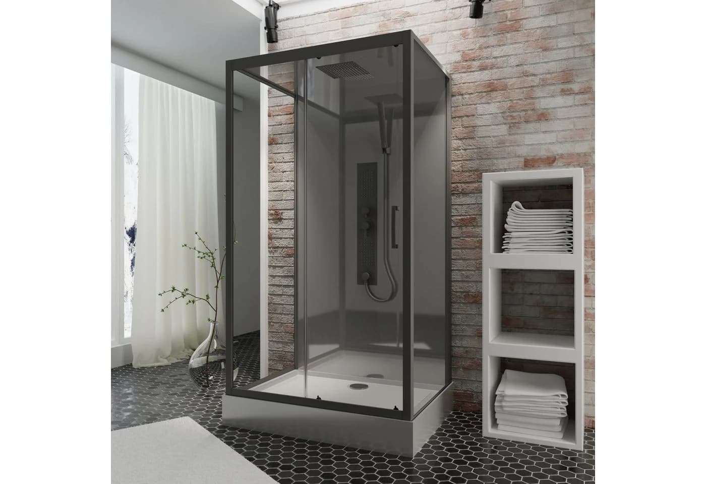 Schulte Komplettdusche Bali mit Regendusche und Massagedüsen