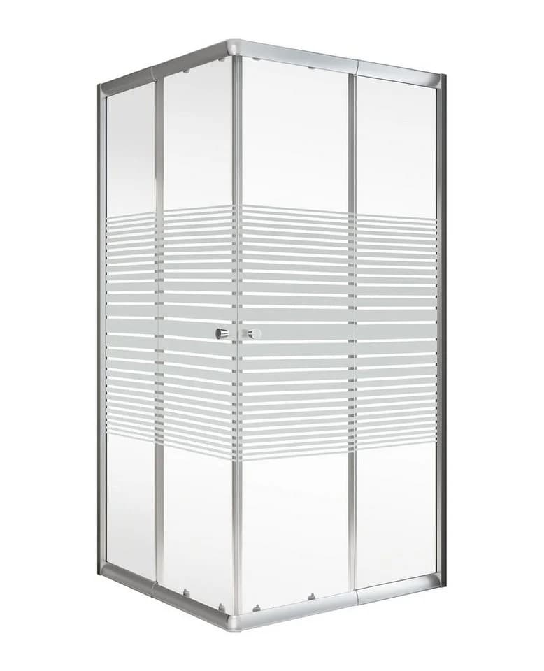 Schulte Eckdusche Corner 4 mm Sicherheitsglas Streifen Design