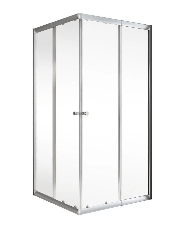 Schulte Eckdusche Corner 90x75 cm mit Schiebetüren und Sicherheitsglas