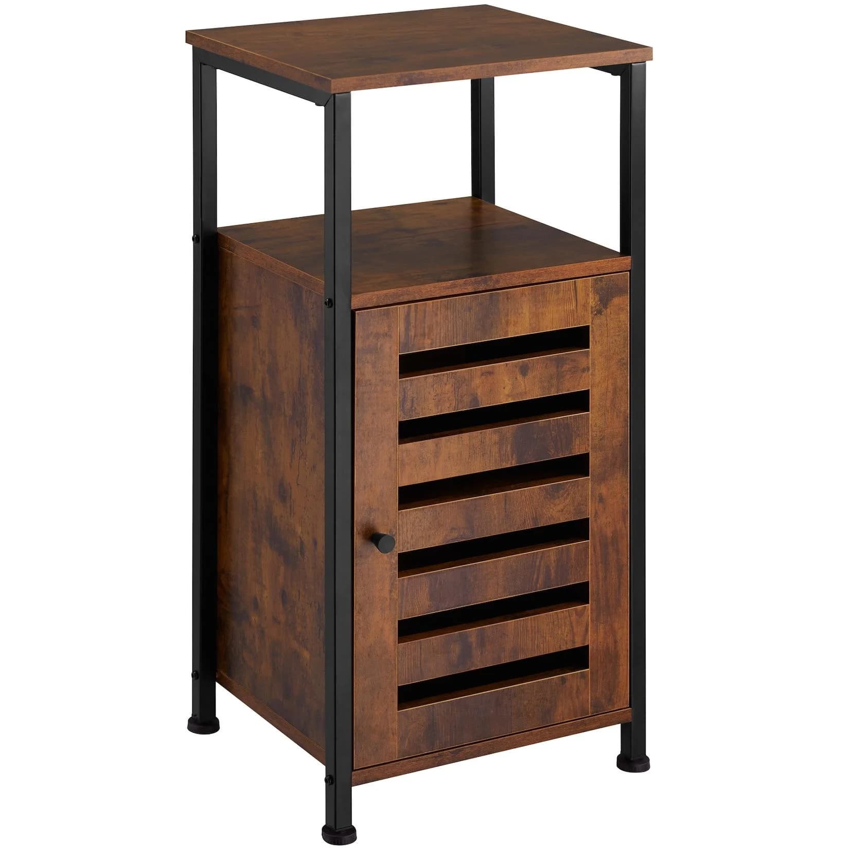 tectake® Beistellschrank Industrial Style 2 Ablagen Stauraum Magnettür Einlegeboden