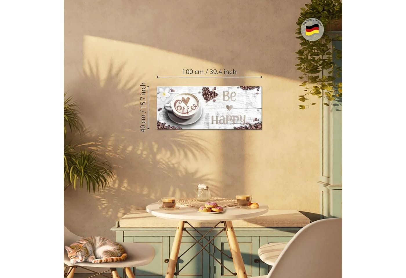 Runa Art Wandbild Küche Kaffee auf Vlies Leinwand