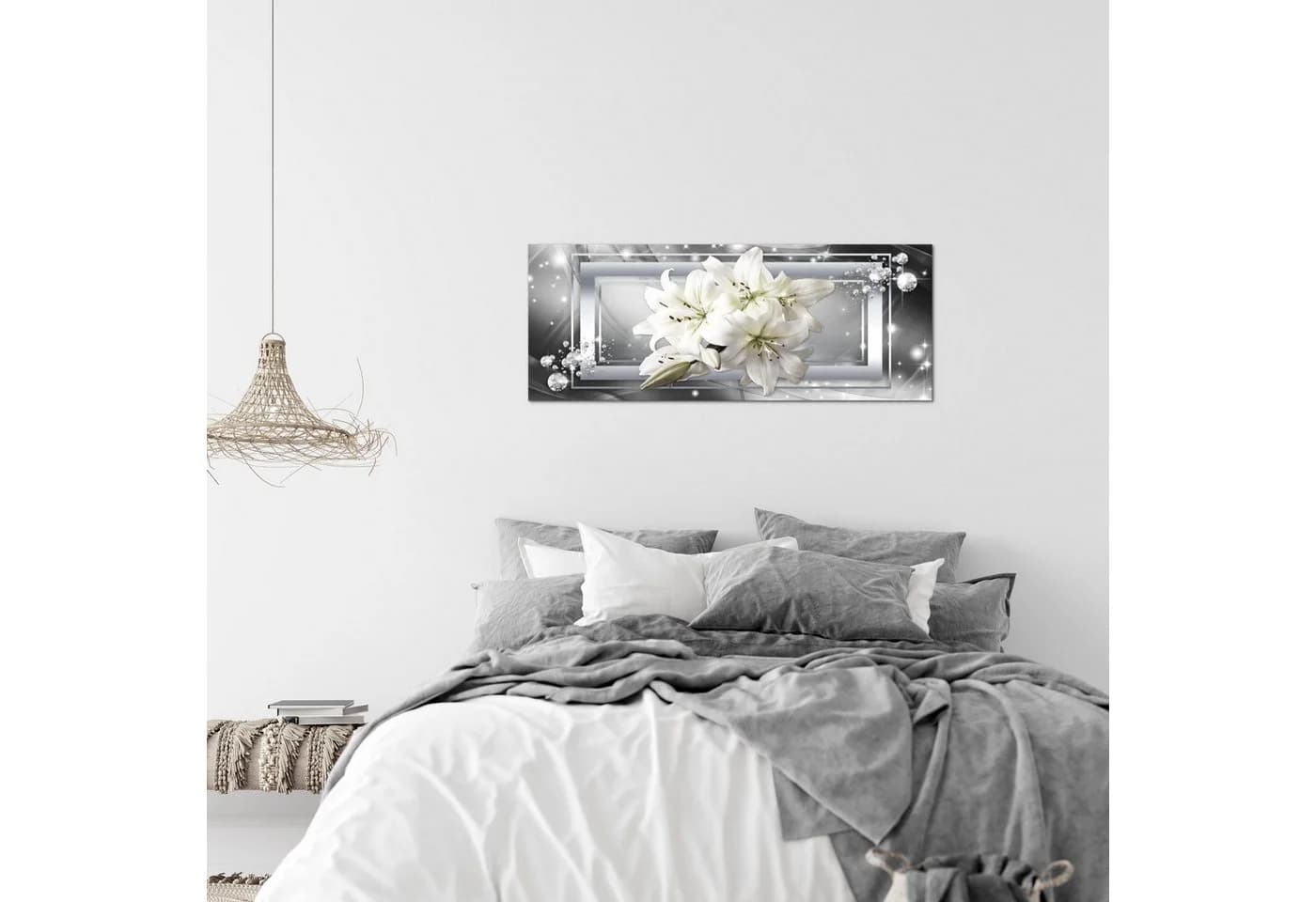Runa Art Wandbild Blumen XXL 100x40 cm Modern