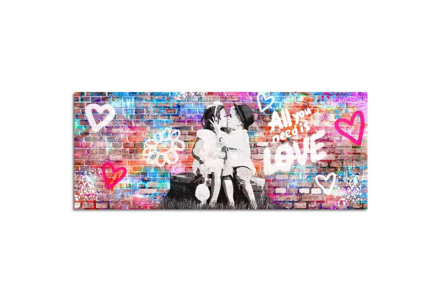 Runa Art XXL-Wandbild Banksy Style Streetart Graffiti