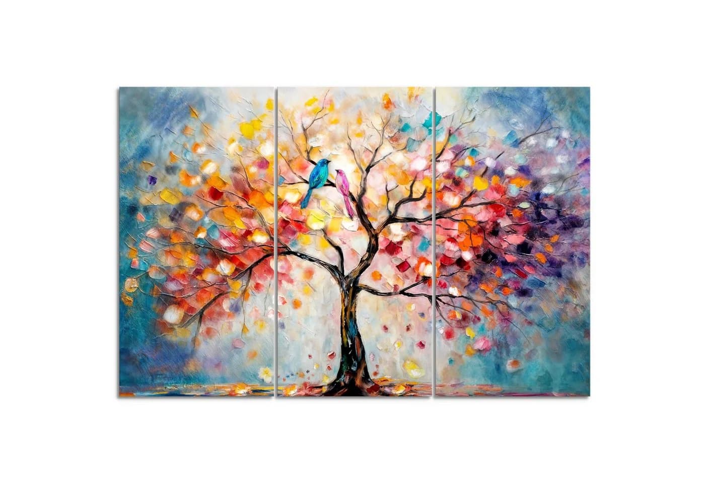 Runa Art XXL-Wandbild Baum Modern Vlies Leinwand Natur