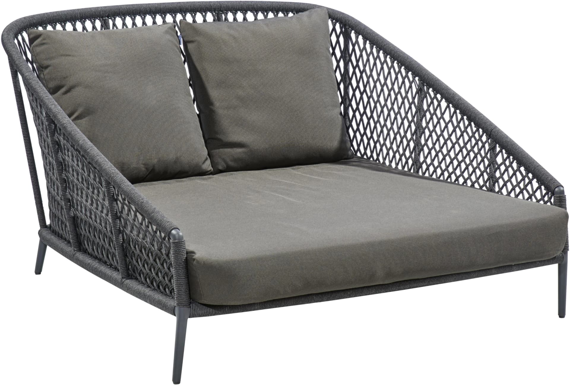 MUSTERRING Freilicht Sonnenbett Grau Anthrazit Aluminium
