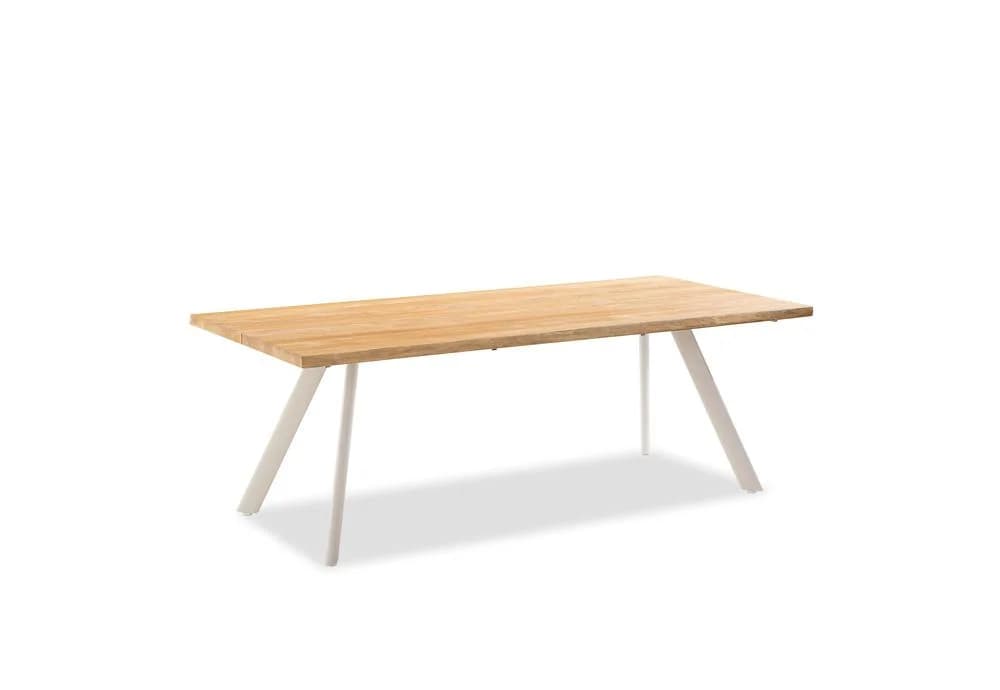 Niehoff Gartentisch SOLID Aluminium Teak Baumkante