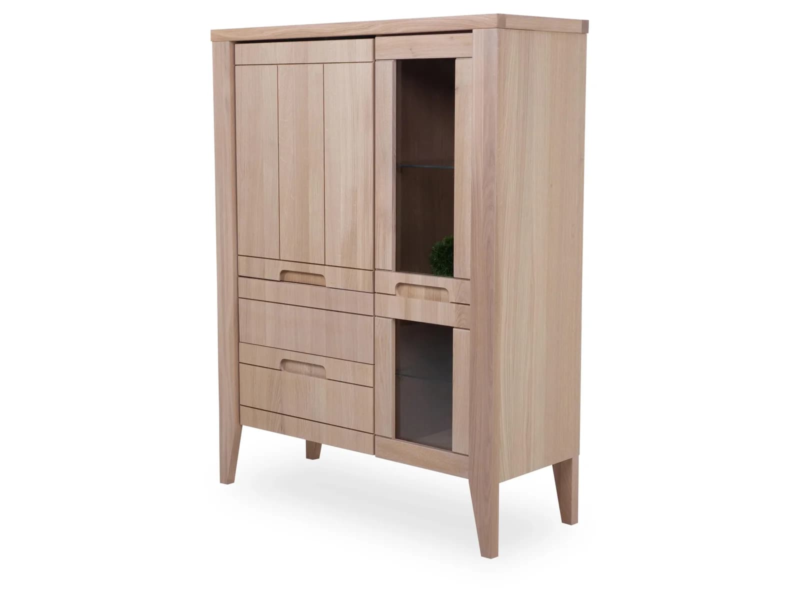 Sansibar Highboard Dornum Wildeiche Braun Ländliches Design