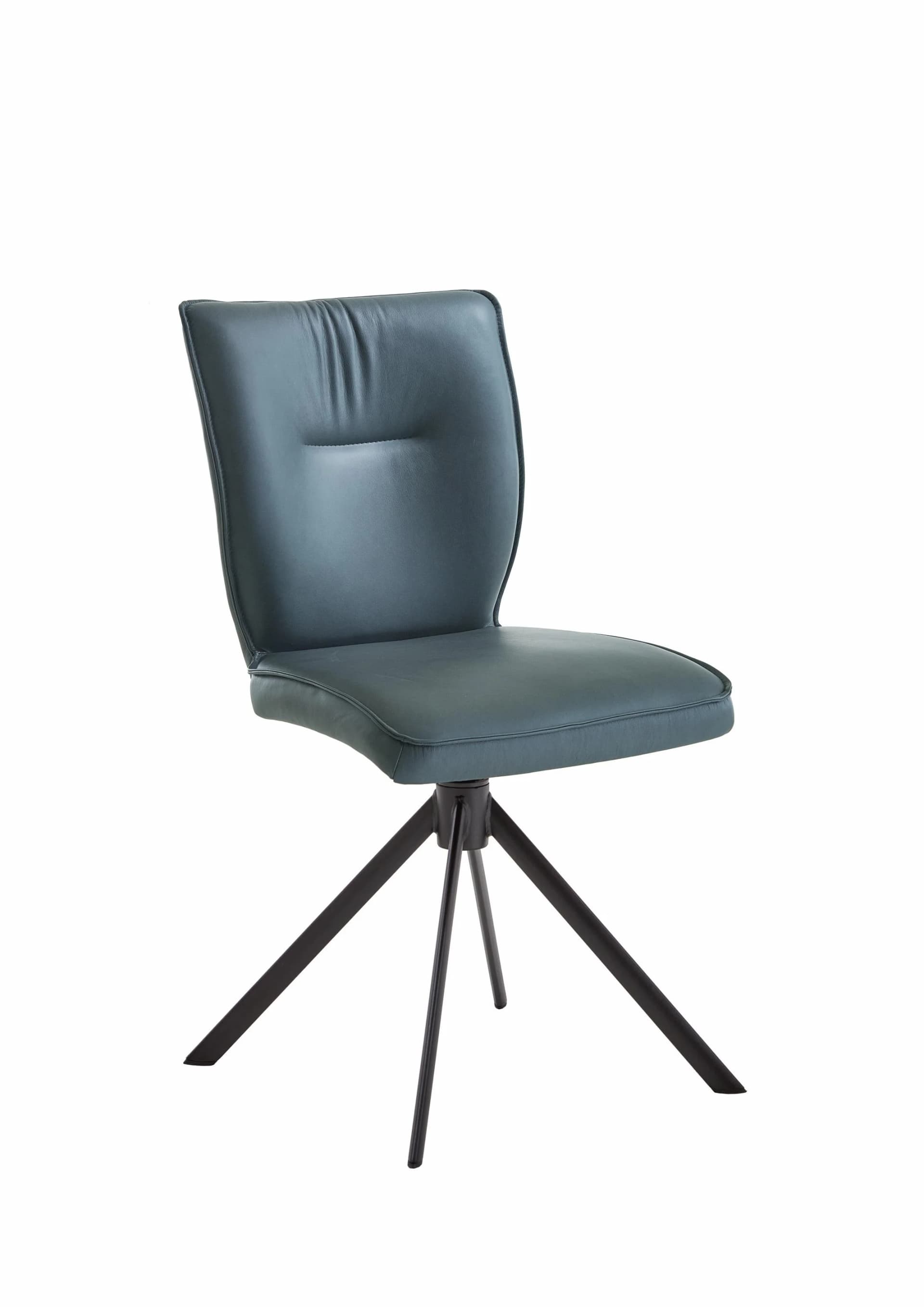 Polsterstuhl STUDIO-LINE - Leder, Metall, Schwarz
