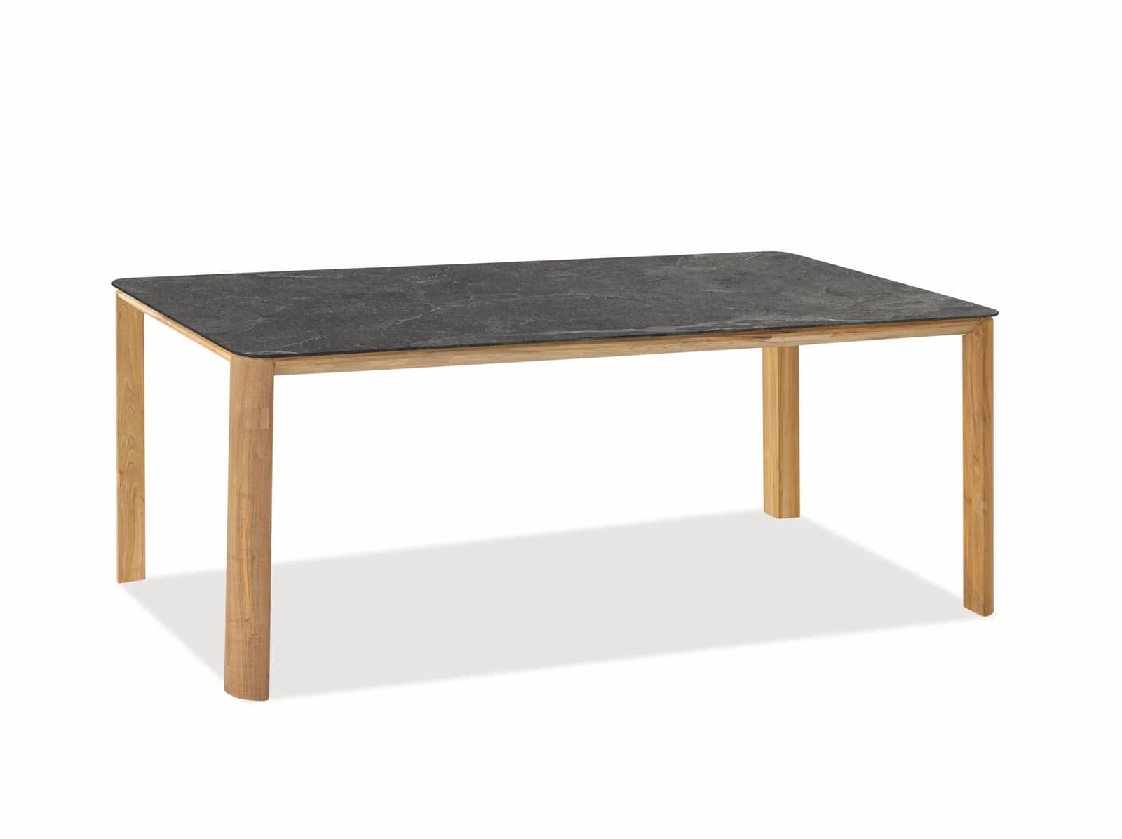 Gartentisch REVALTO Teak Holz Keramik Graphit