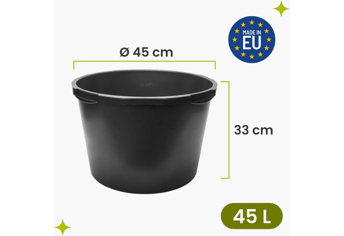 Garronda Mörtelkübel Rund Kunststoffwanne GD-0170