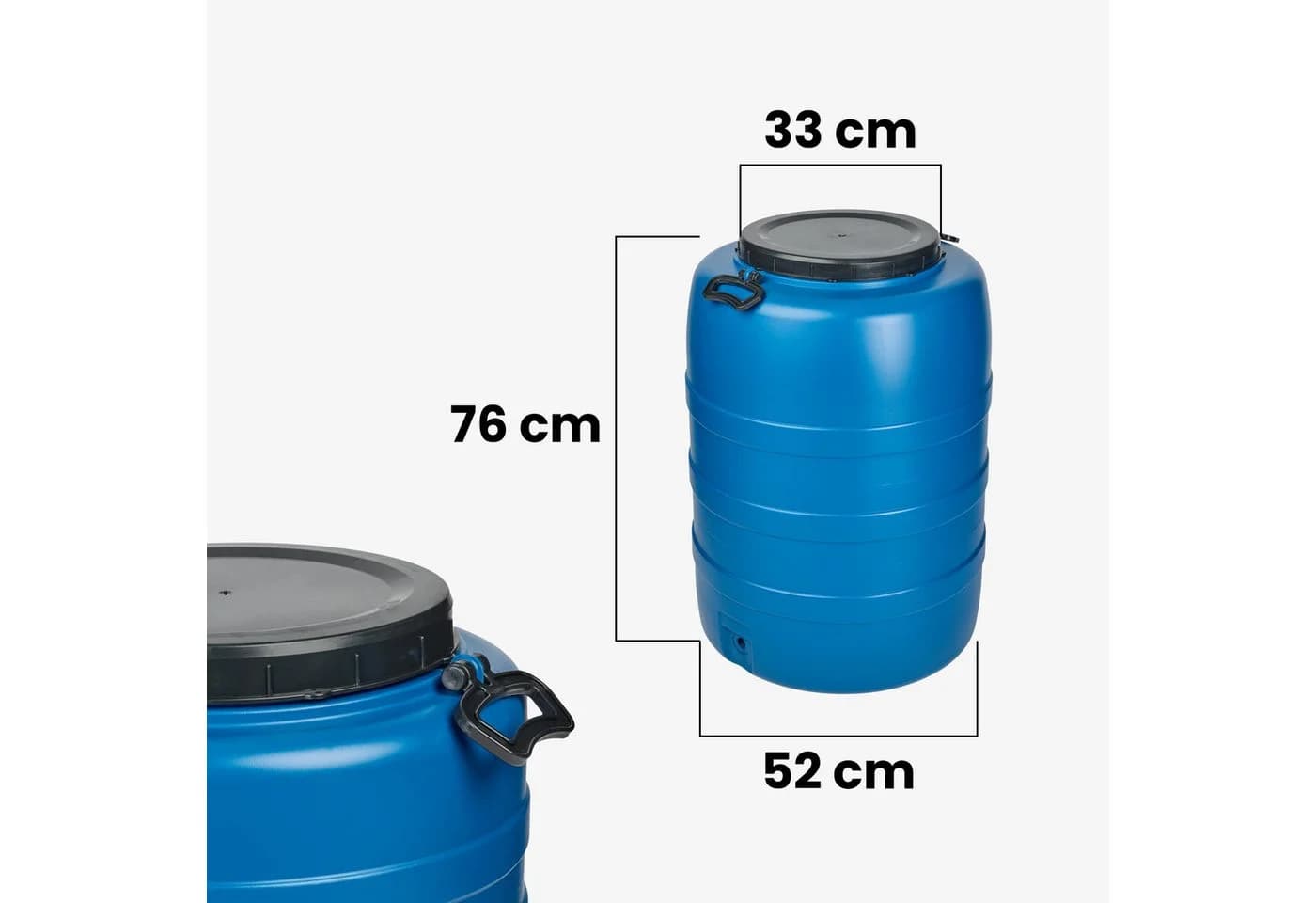 Garronda Regentonne 120 L Weithalsfass HDPE Blau