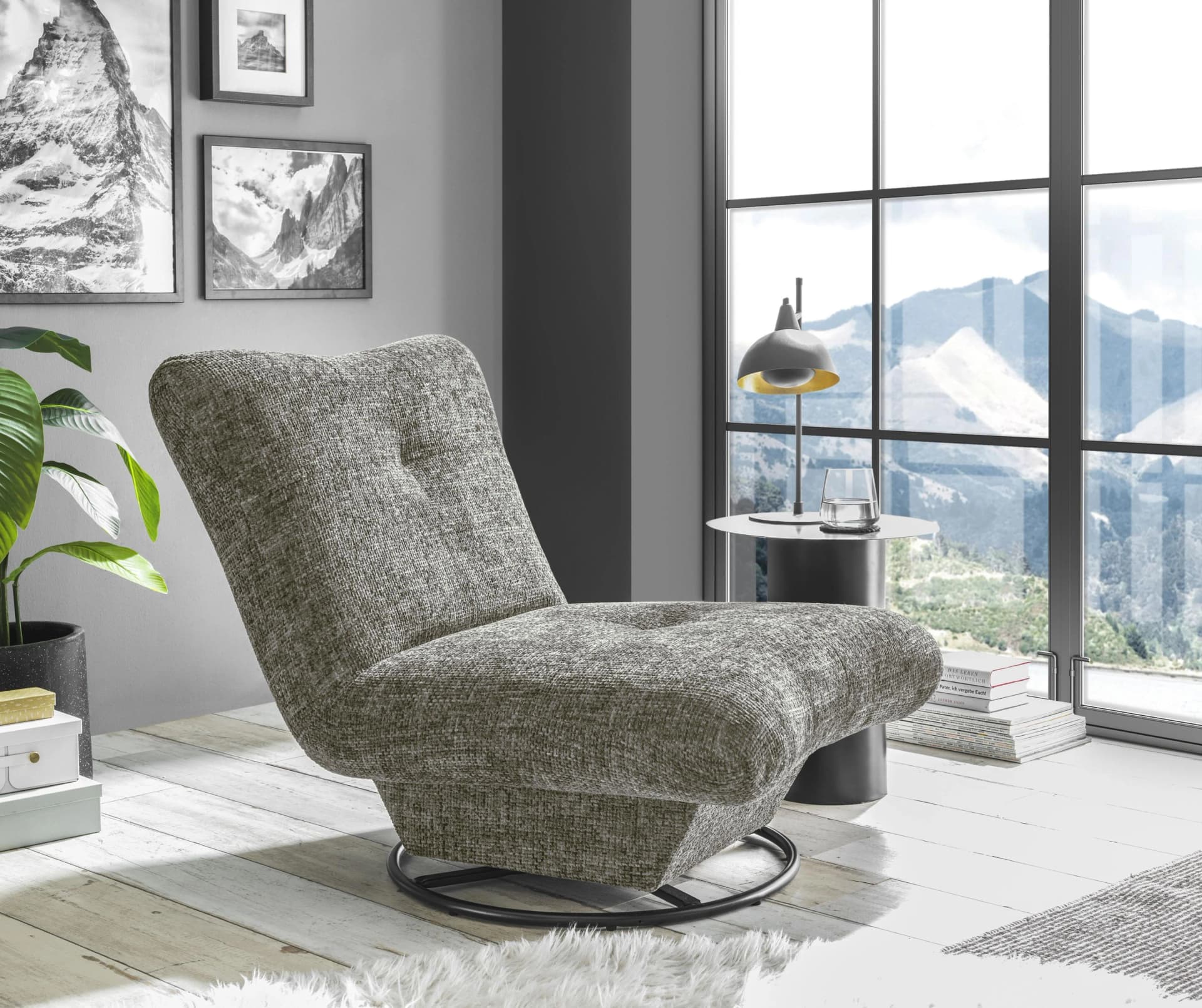 Drehsessel ED EXCITING DESIGN Maranello Grau Polyester