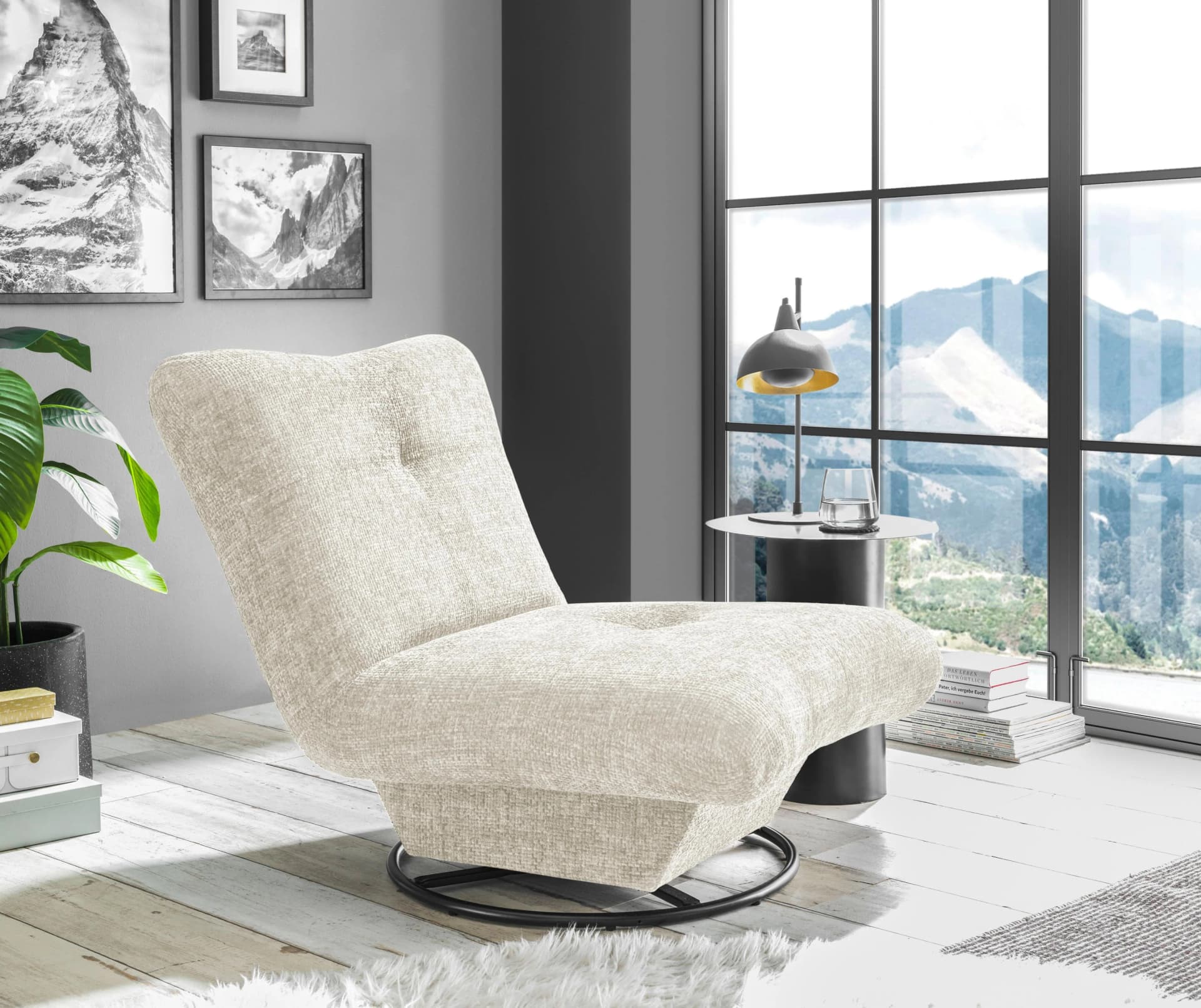 Drehsessel ED EXCITING DESIGN Maranello Weiß Ivory Polyester