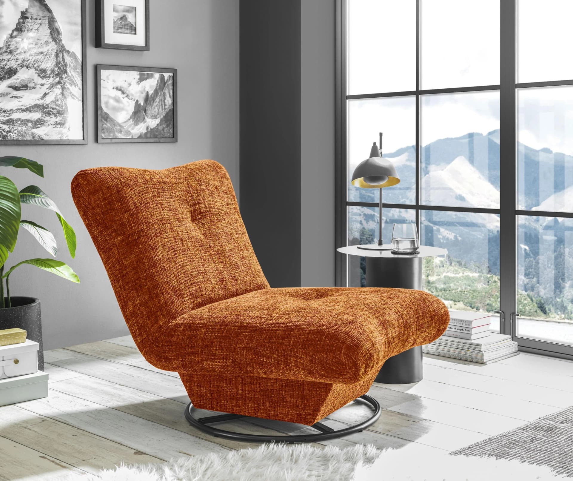 Drehsessel ED EXCITING DESIGN Maranello Orange mit Drehfunktion