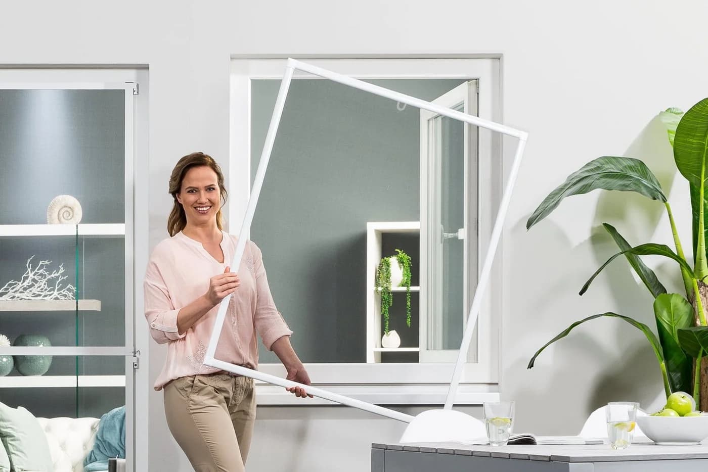 empasa Insektenschutz-Fensterrahmen BASIC Weiß Alu Selbstbausatz