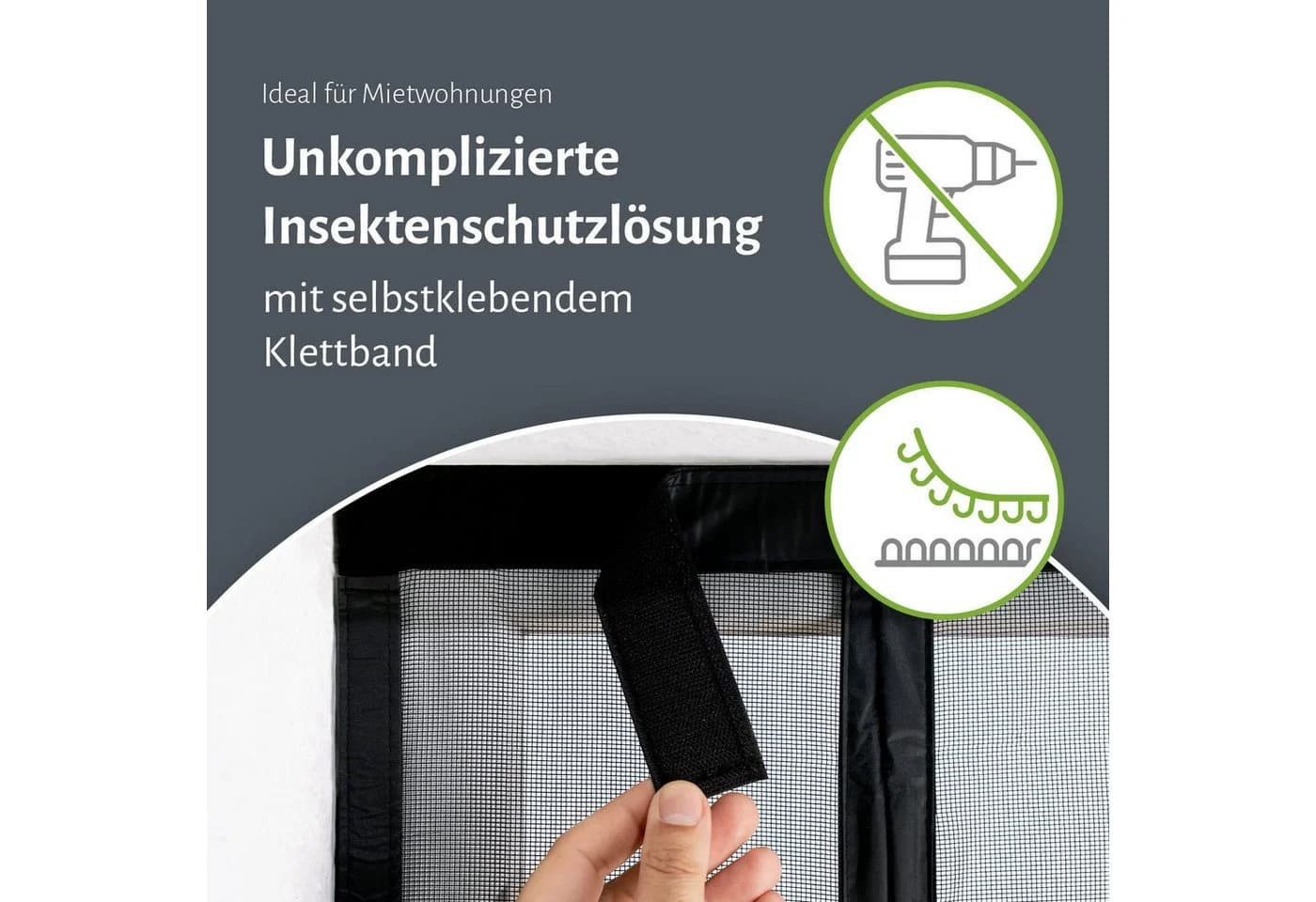 empasa Insektenschutz-Vorhang DELUXE Schwarz mit Magnetverschluss
