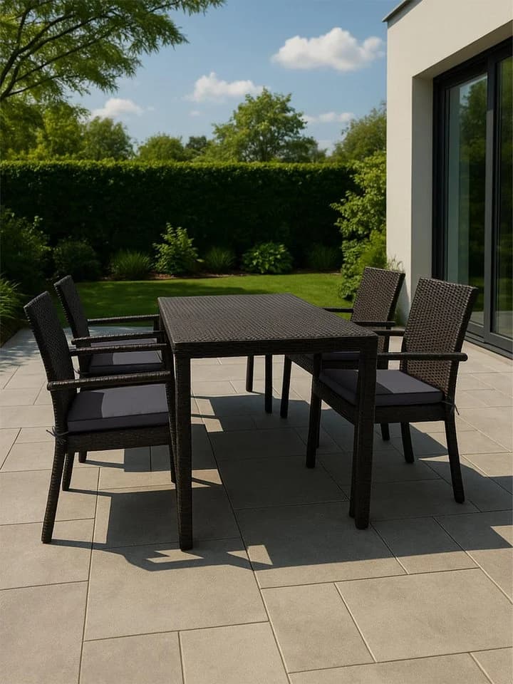 Aspero Sitzauflage 4 Stuhlkissen 40x40 cm Lucca - Gepolstert & Wasserdicht